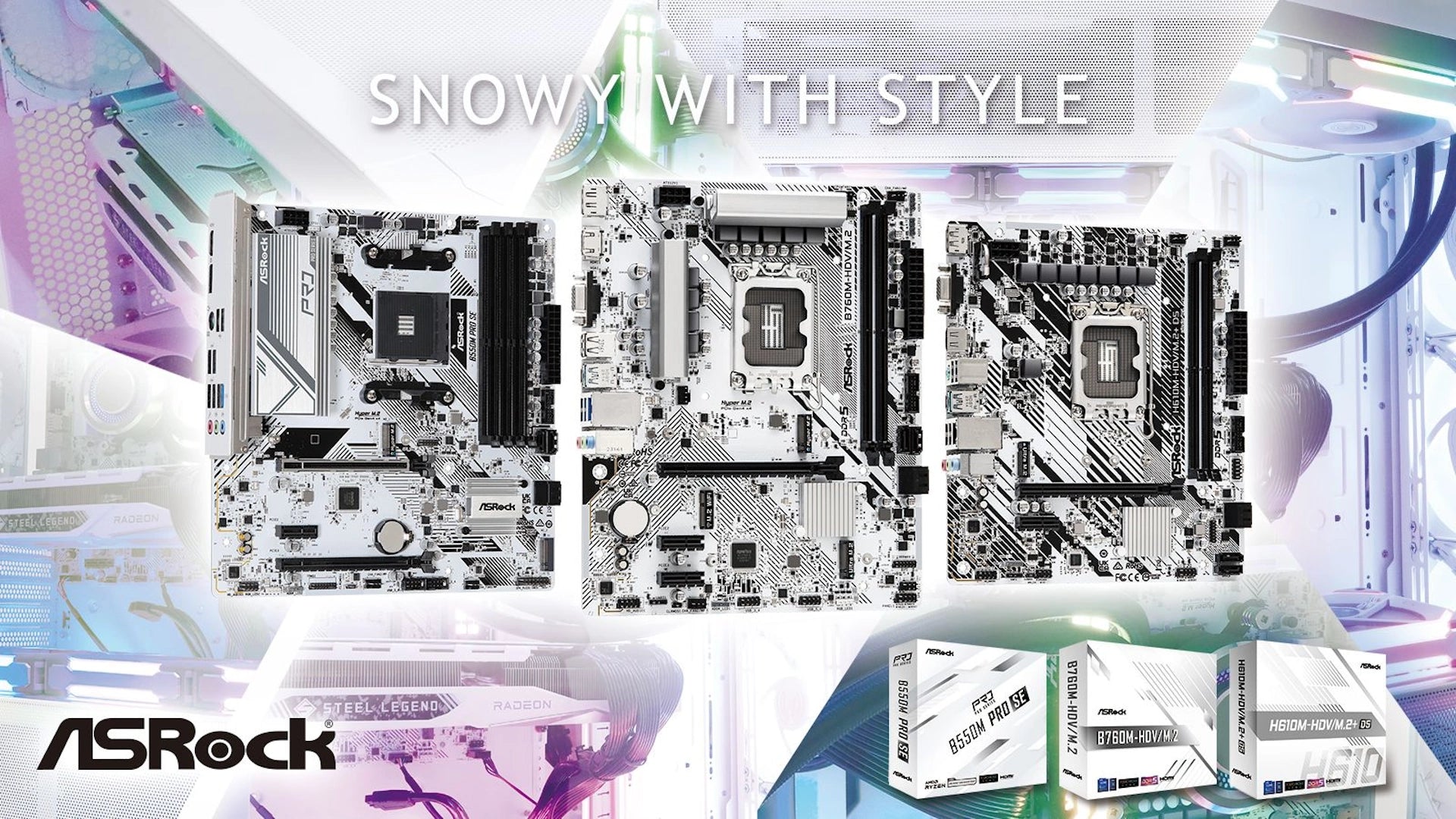 Snowy with Style! ASRock Launches All-White Motherboards - Vektra Computers LLC Snowy with Style! ASRock Launches All-White Motherboards - Vektra Computers LLC